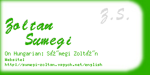 zoltan sumegi business card